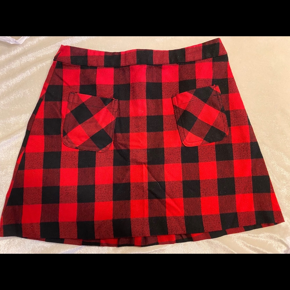 Plaid mini skirt